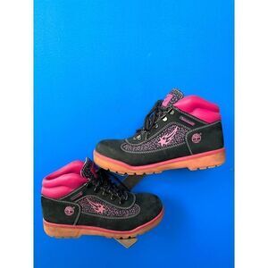 Timberland Nubuck Blue/Pink Womans Boots Size 6 #24961M